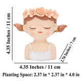Little Girl Resin Flower Pot