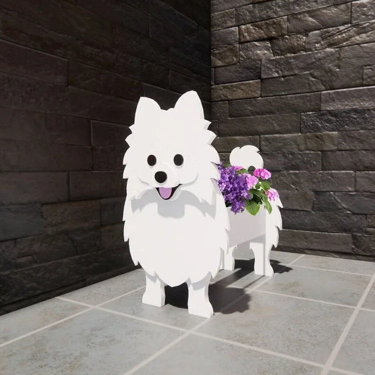 Jardinière décorative en forme de chien