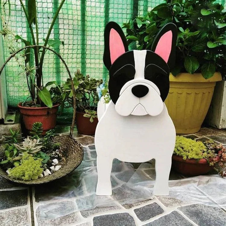 Jardinière décorative en forme de chien