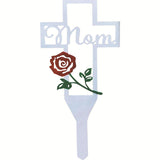 Metal Hollow Cross Stake Relatives Cemetery Ornament