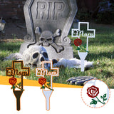 Metal Hollow Cross Stake Relatives Cemetery Ornament