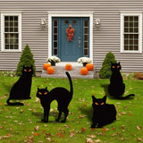 Halloween Decorations Metal Black Cat Decorative Garden