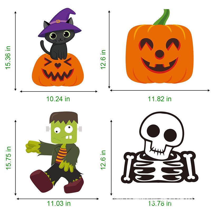 Piquets de panneaux de jardin d'Halloween