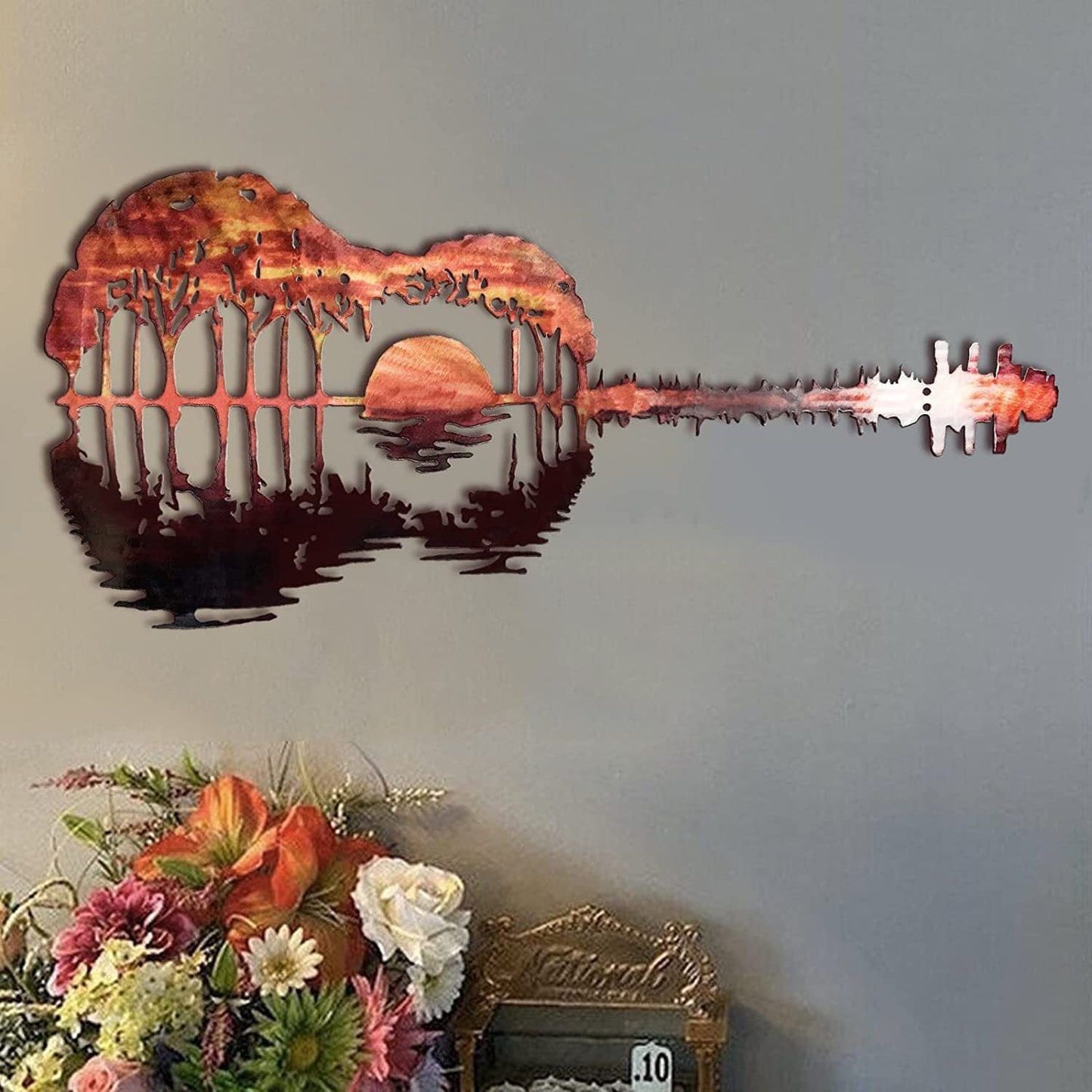 Guitare abstraite en métal faite à la main | Artiste guitariste