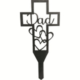 Metal Hollow Cross Stake Relatives Cemetery Ornament