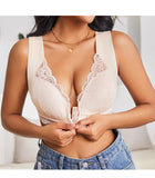 【50-110KG】Plus Size Push-Up Lace Front Closure Bra