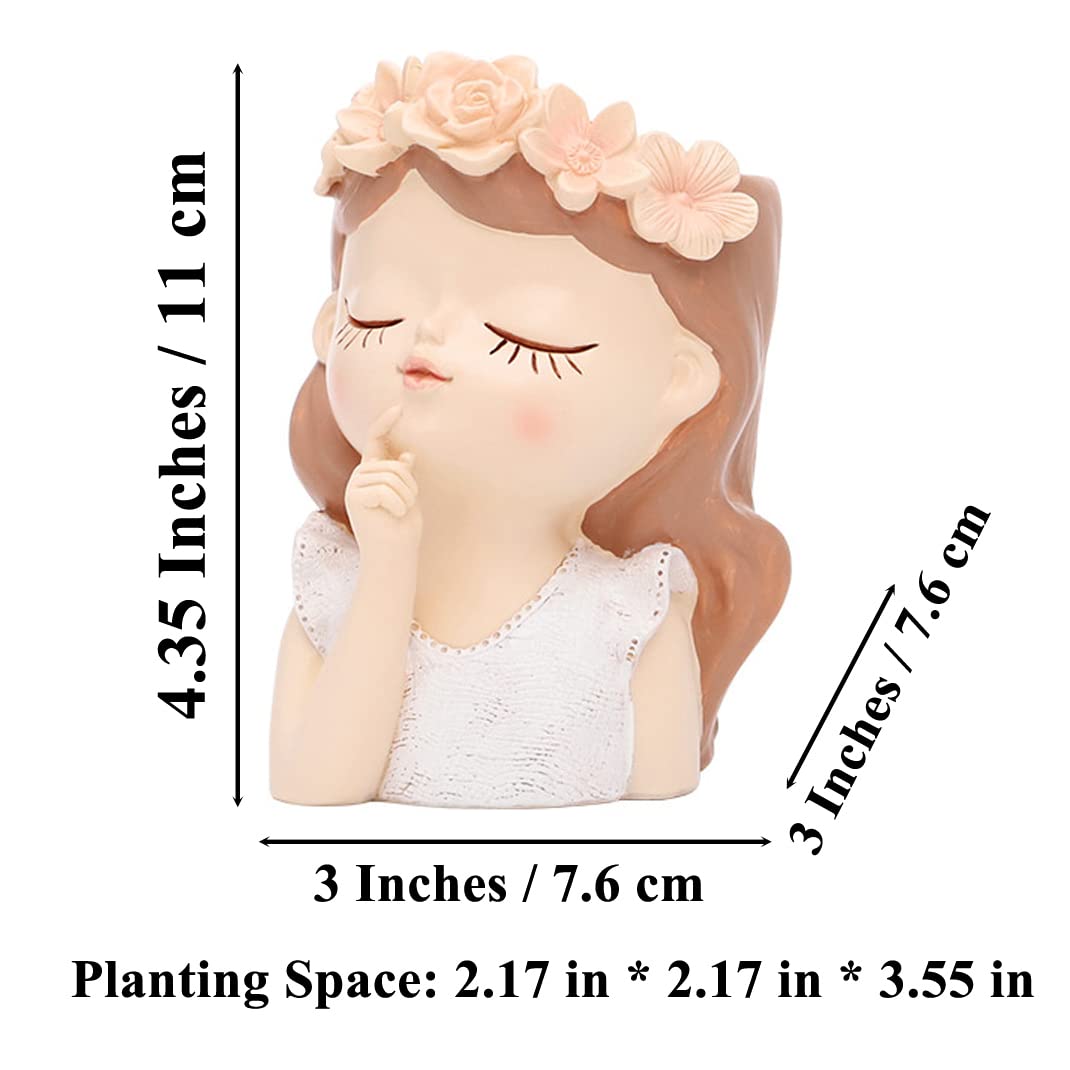 Little Girl Resin Flower Pot