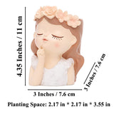 Little Girl Resin Flower Pot