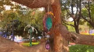 Éolienne décorative 3D en acier inoxydable