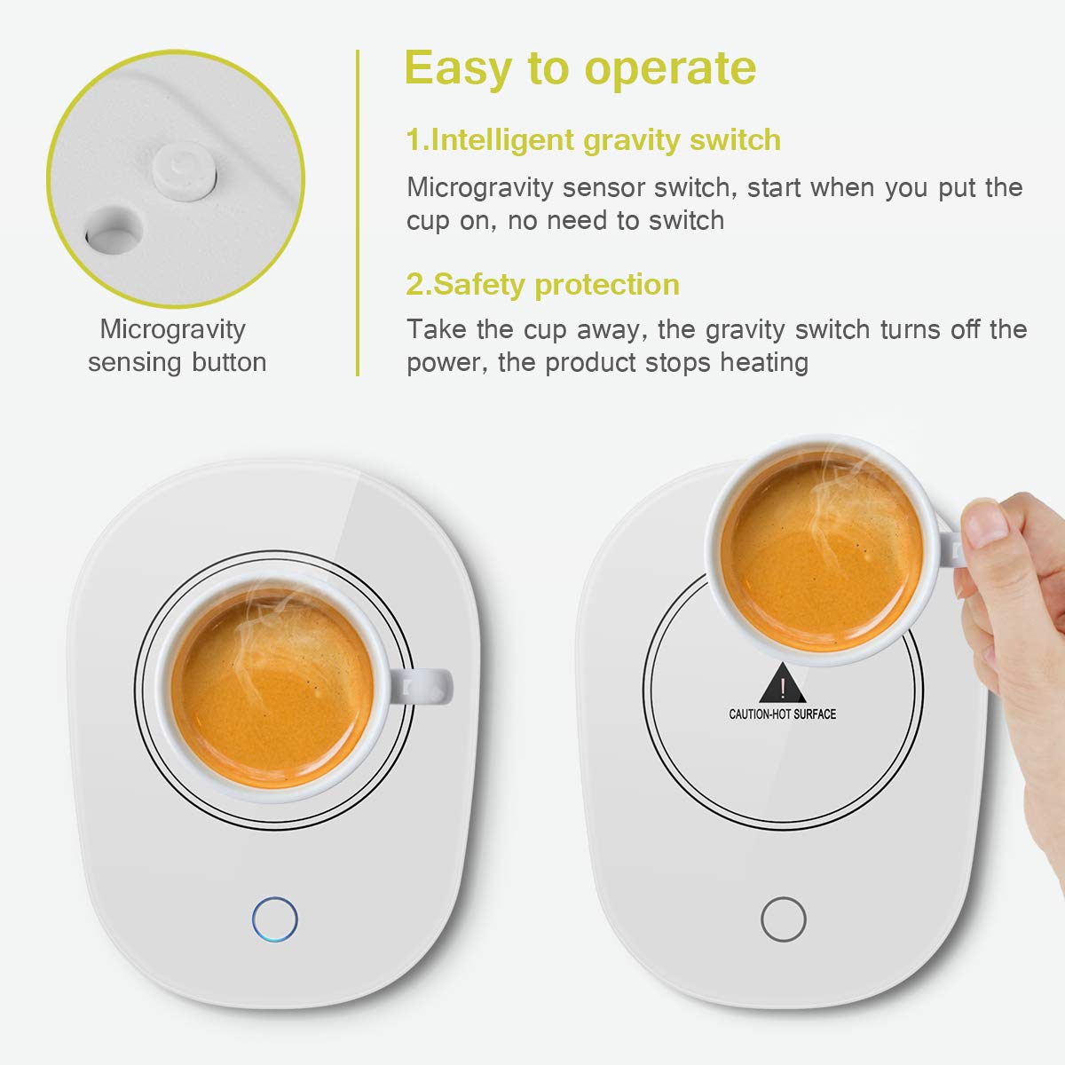 Plaque chauffante COLAPA™ pour tasse à café