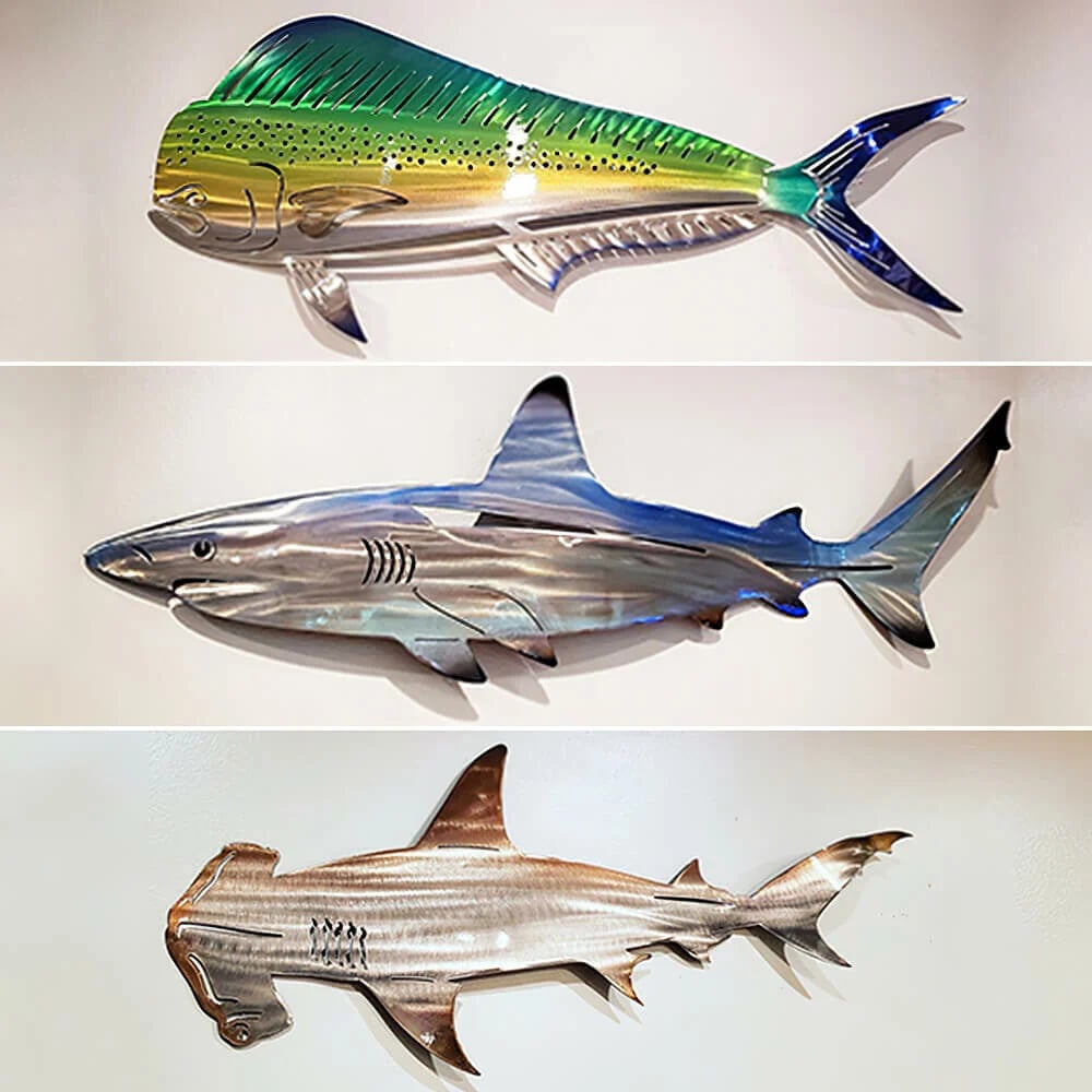 🦈 Décoration Murale Requin Métal