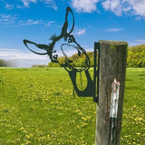 Sherem Farm Peeping Animal Metal Art