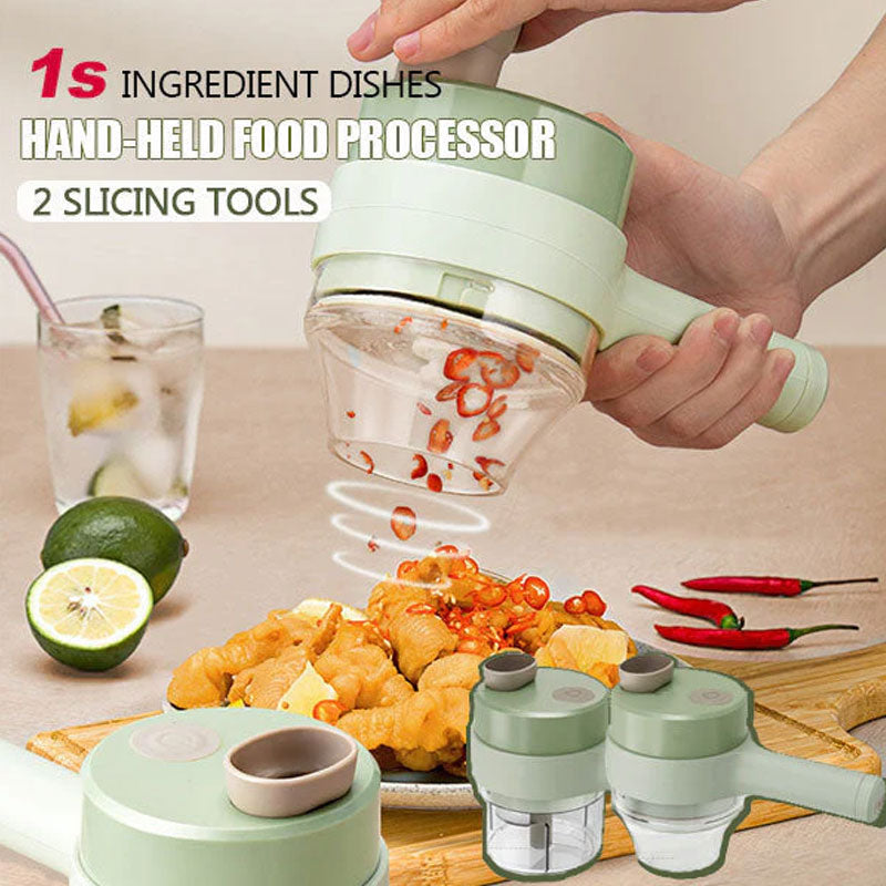 Ensemble Coupe-Légumes Électrique Portable 4 en 1