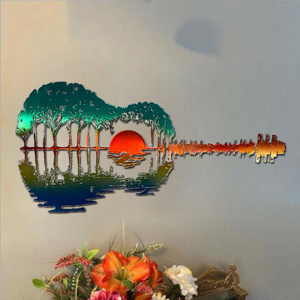 Guitare abstraite en métal faite à la main | Artiste guitariste