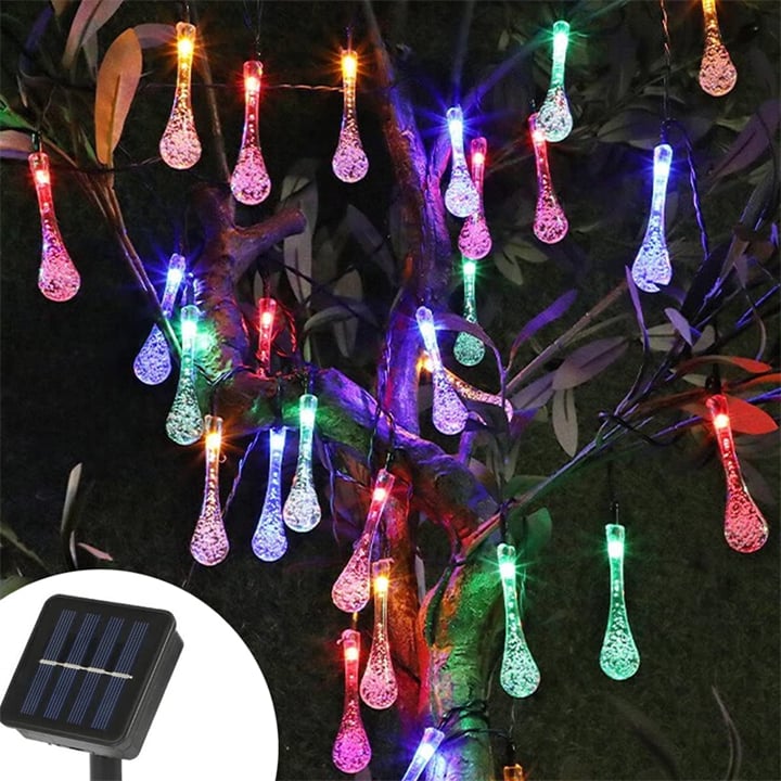 Guirlande Lumineuse Solaire Goutte d'Eau 8 Modes