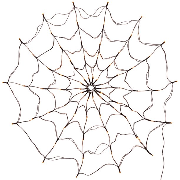 Toile d'araignée décorative lumineuse d'Halloween - Guirlande lumineuse LED