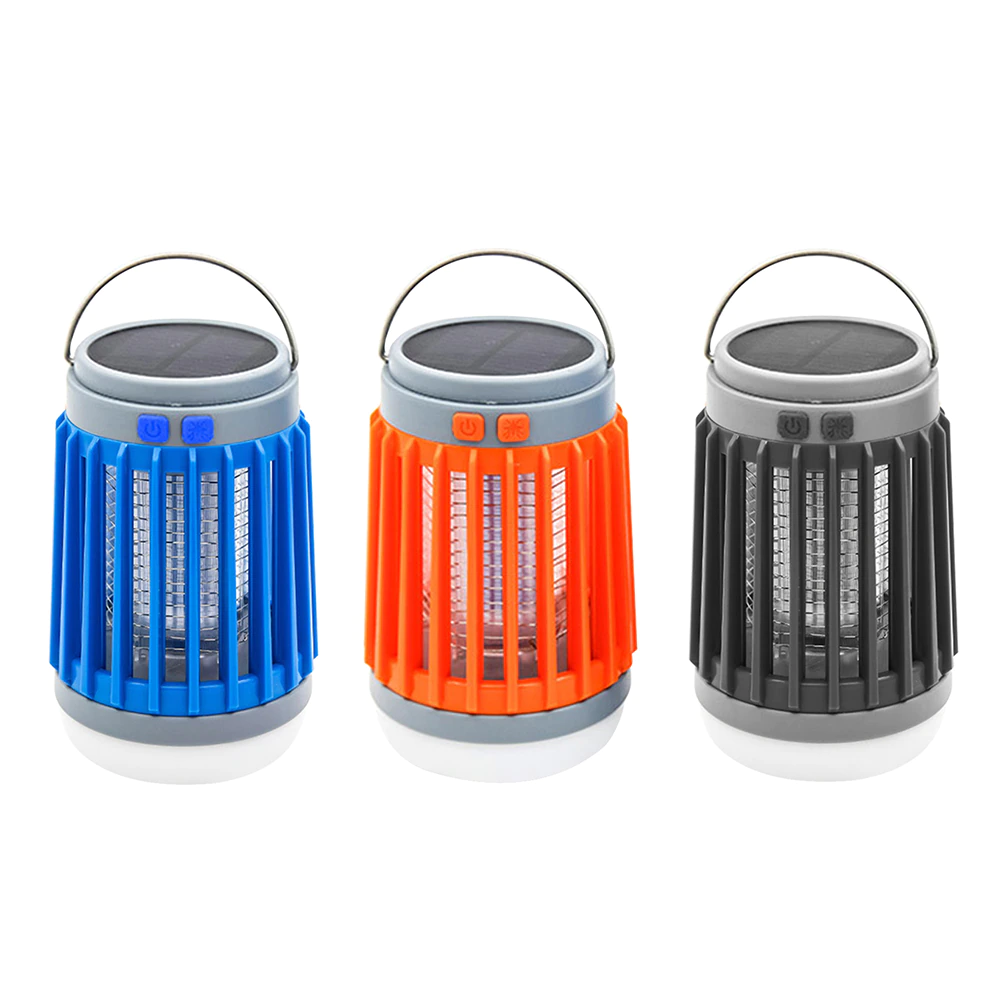 Lampe anti-moustiques solaire 2-en-1 LED USB