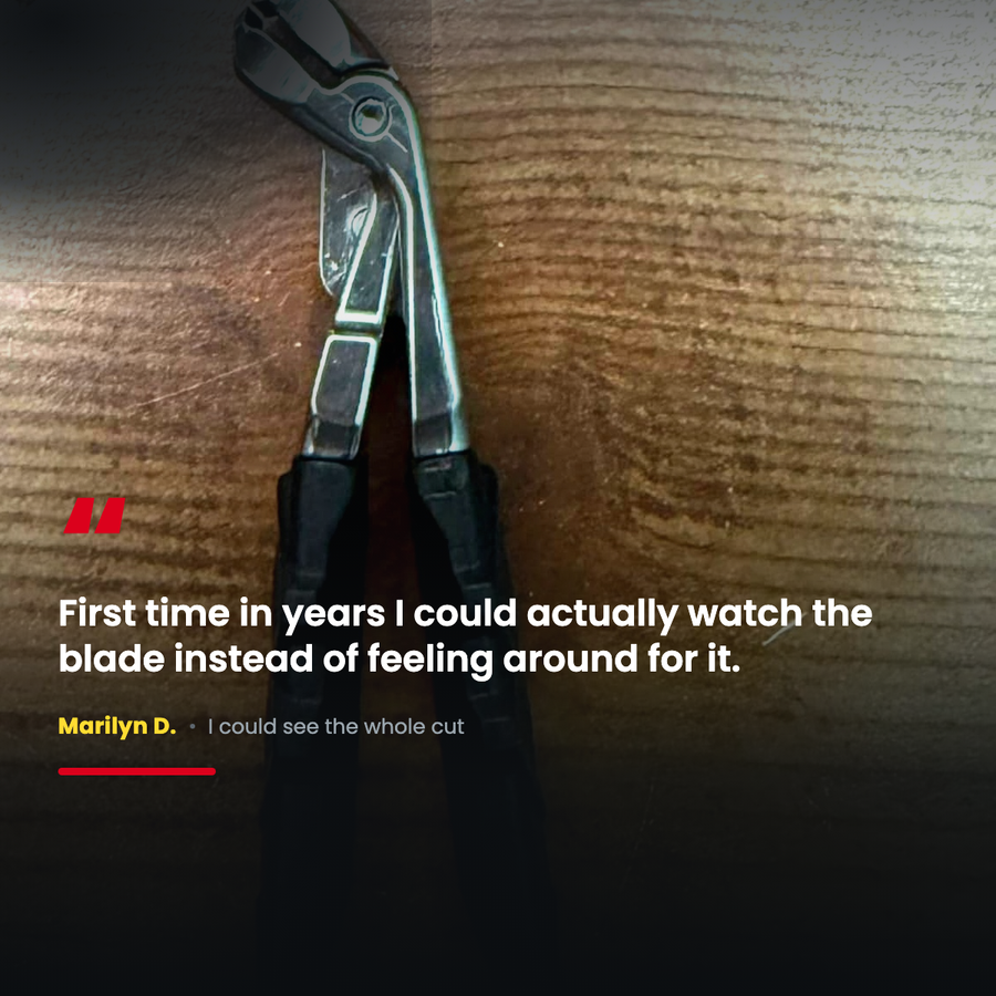Customer photo of the Viveala LockJaw Pro with a review quote
