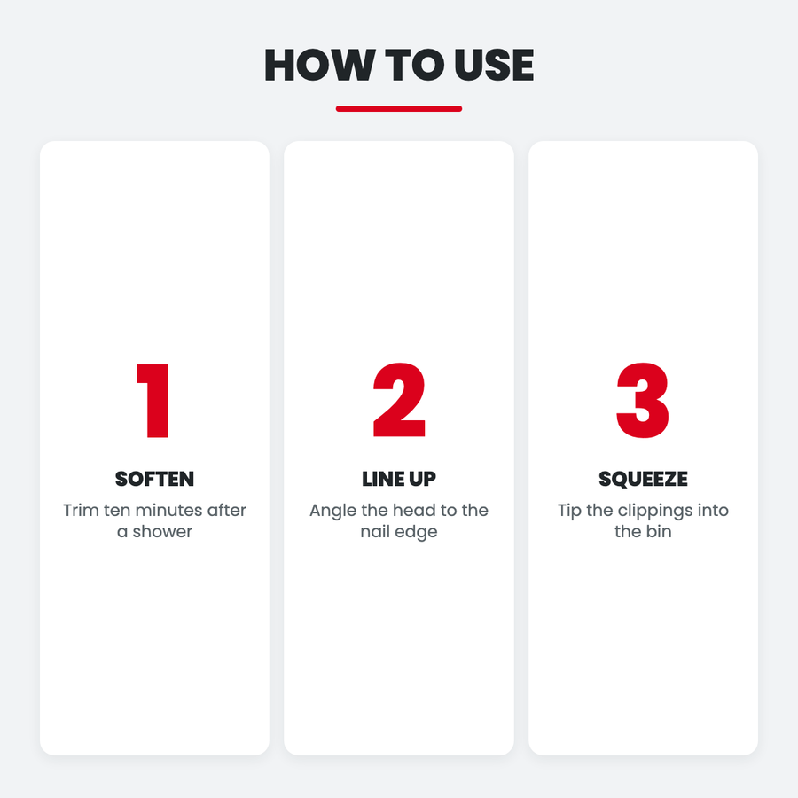 How to use: soften, line up, squeeze