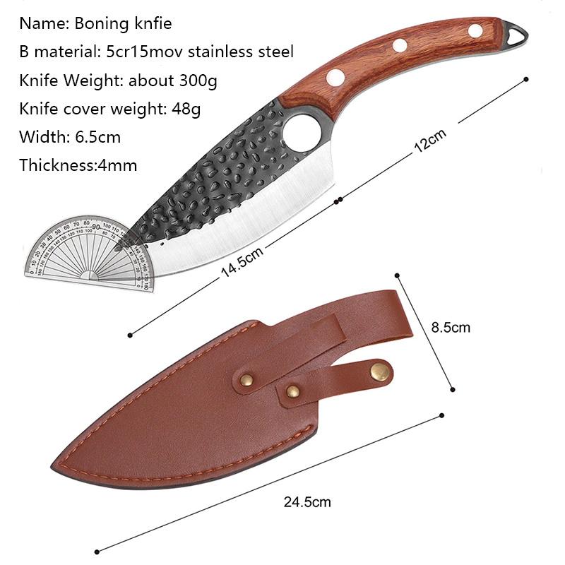 Couteau de chef japonais, couteau à désosser forgé à la main 6" hachoir à viande