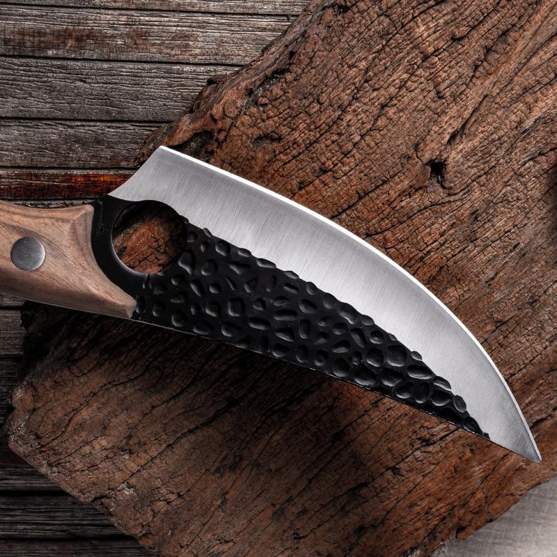 Couteau de chef japonais, couteau à désosser forgé à la main 6" hachoir à viande