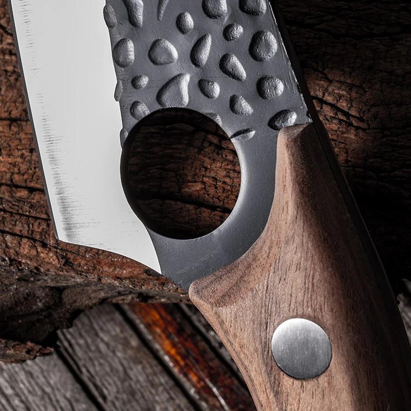 Couteau de chef japonais, couteau à désosser forgé à la main 6" hachoir à viande