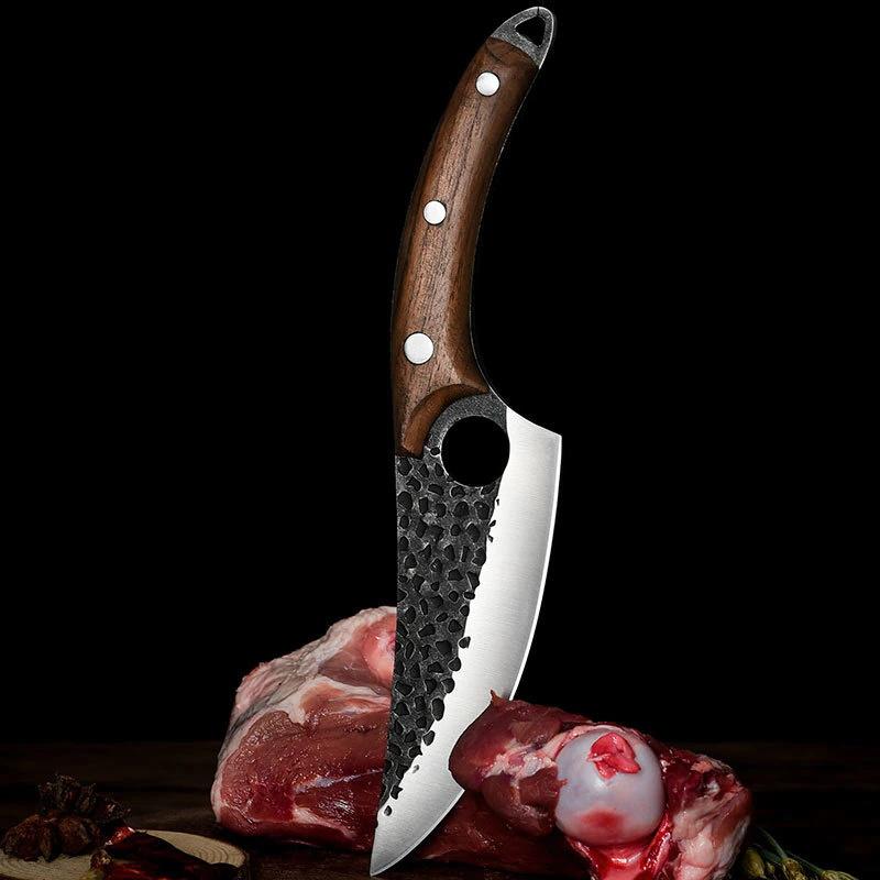 Couteau de chef japonais, couteau à désosser forgé à la main 6" hachoir à viande