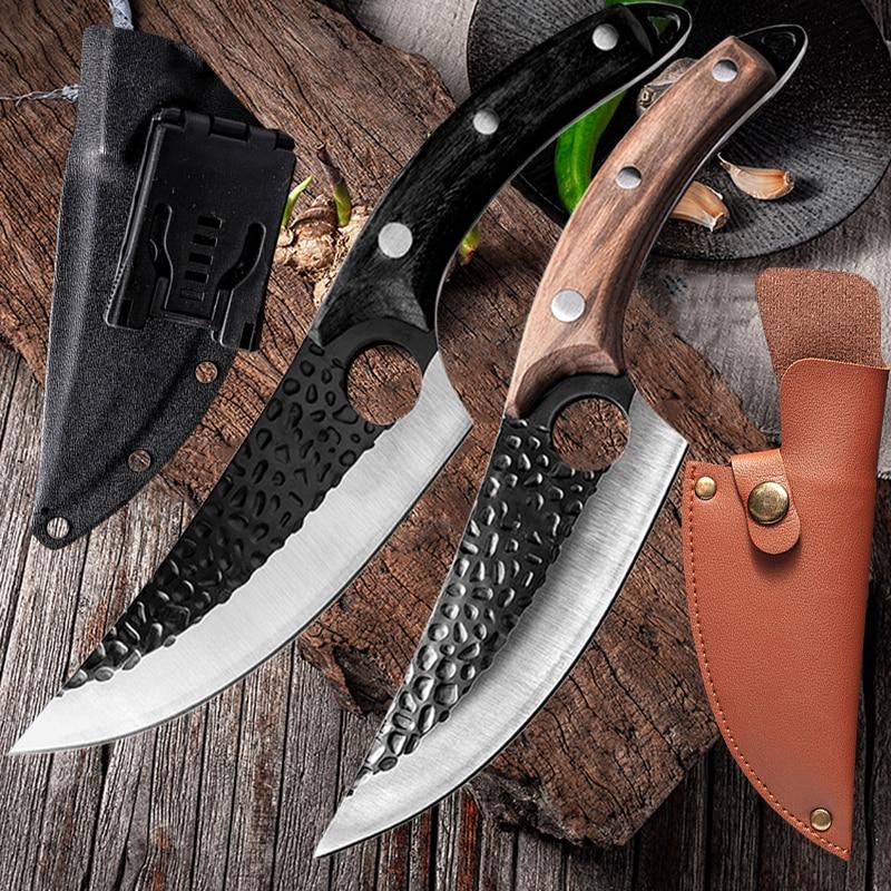 Couteau de chef japonais, couteau à désosser forgé à la main 6" hachoir à viande