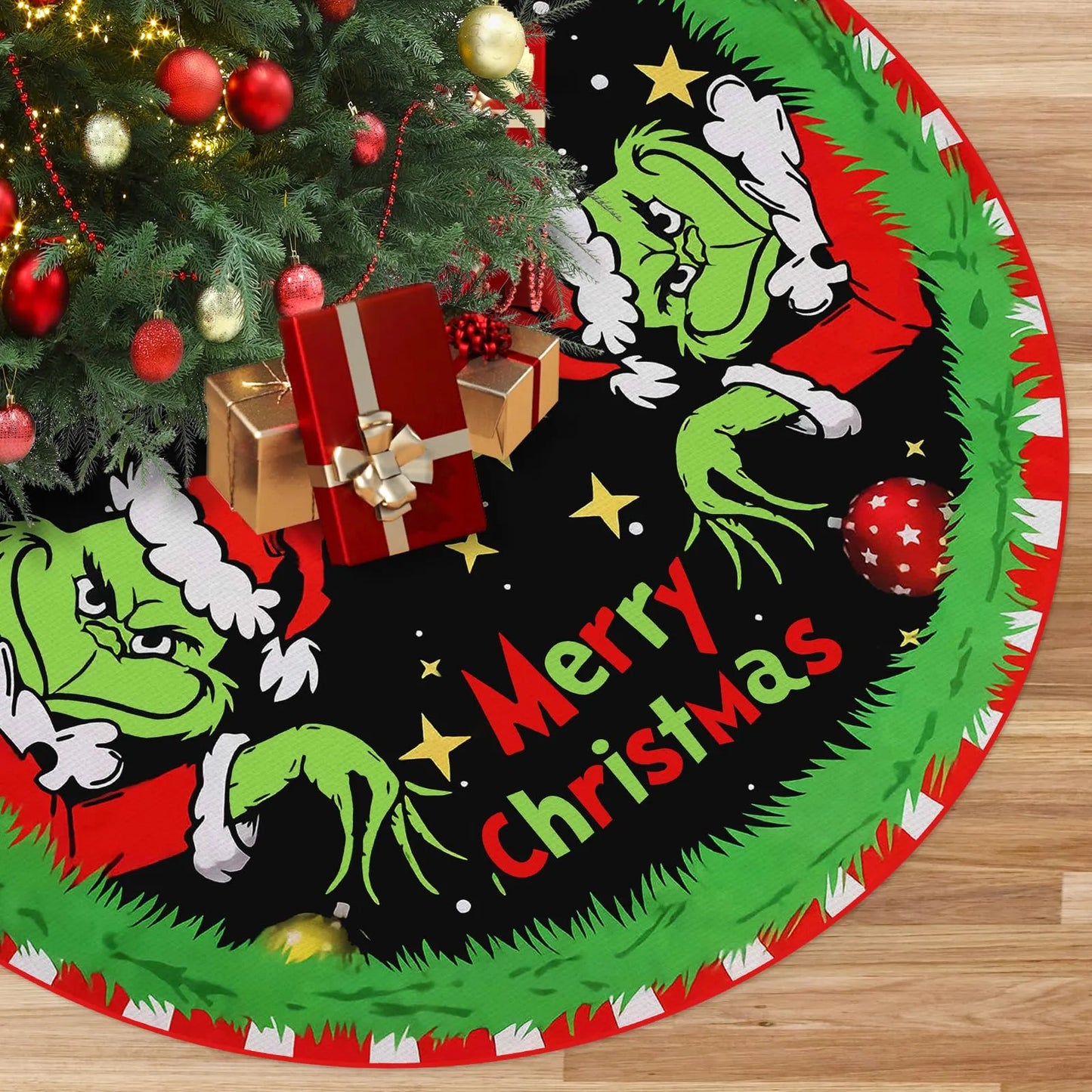 Jupe de sapin de Noël Grinch SheremArt
