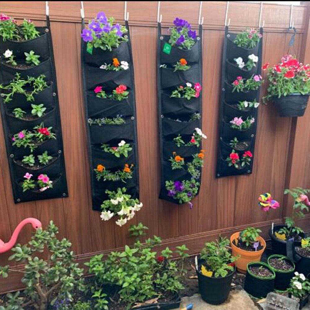 Sacs de plantation suspendus verticaux muraux pour plantes