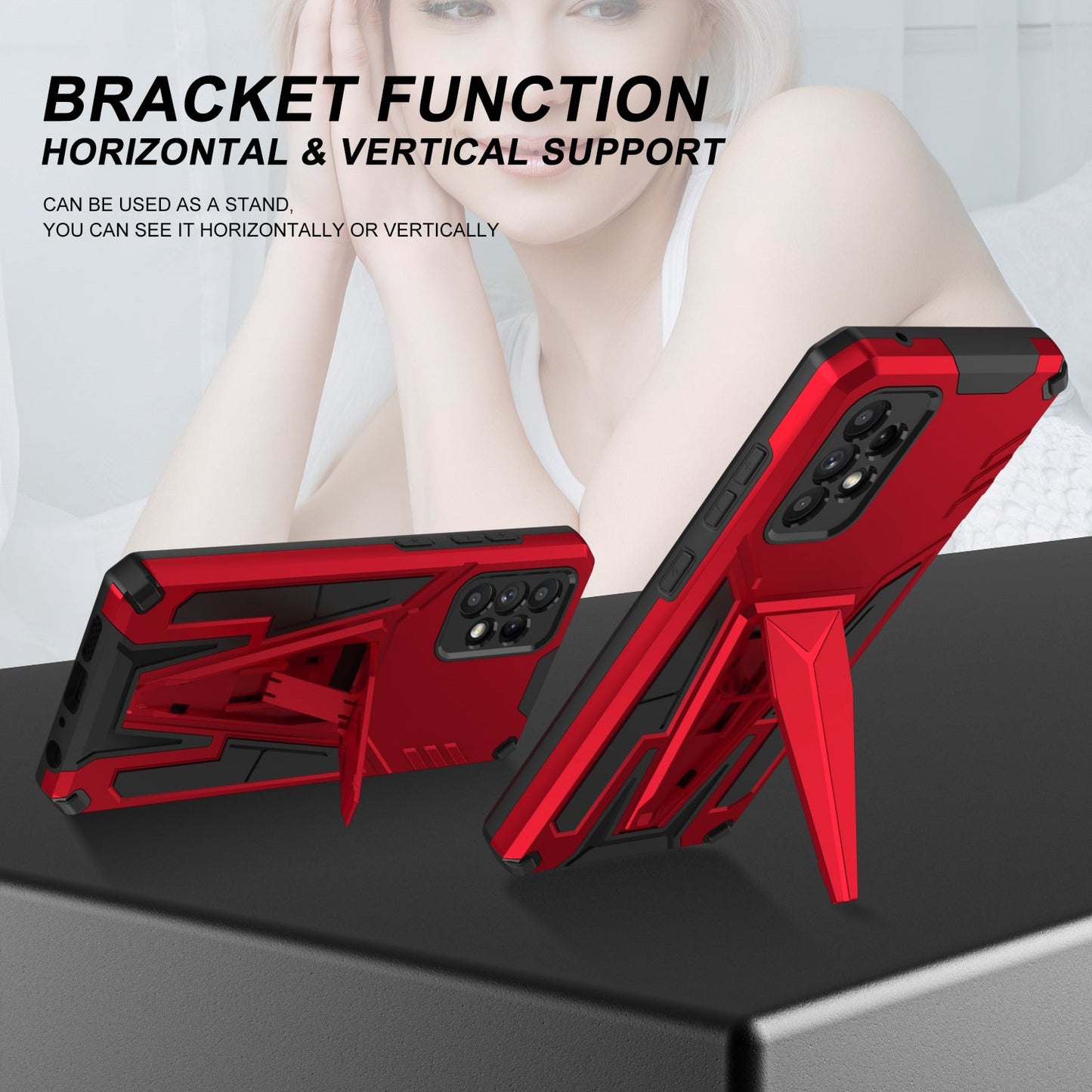 New Extraordinary Armor Bracket Magnetic Phone Case For Samsung A52 5G