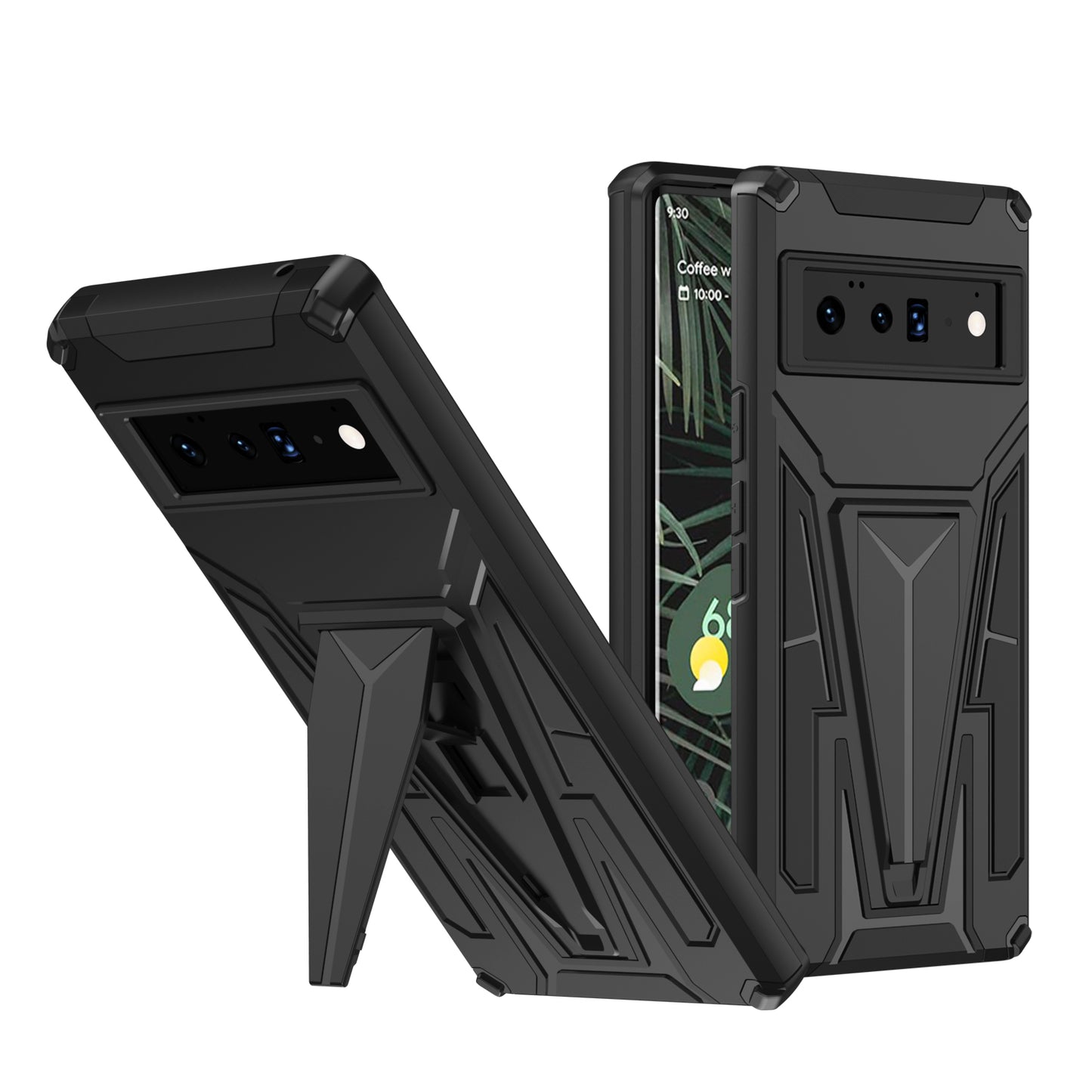 Nouvel étui magnétique avec support d'armure extraordinaire pour Google Pixel 6 Pro