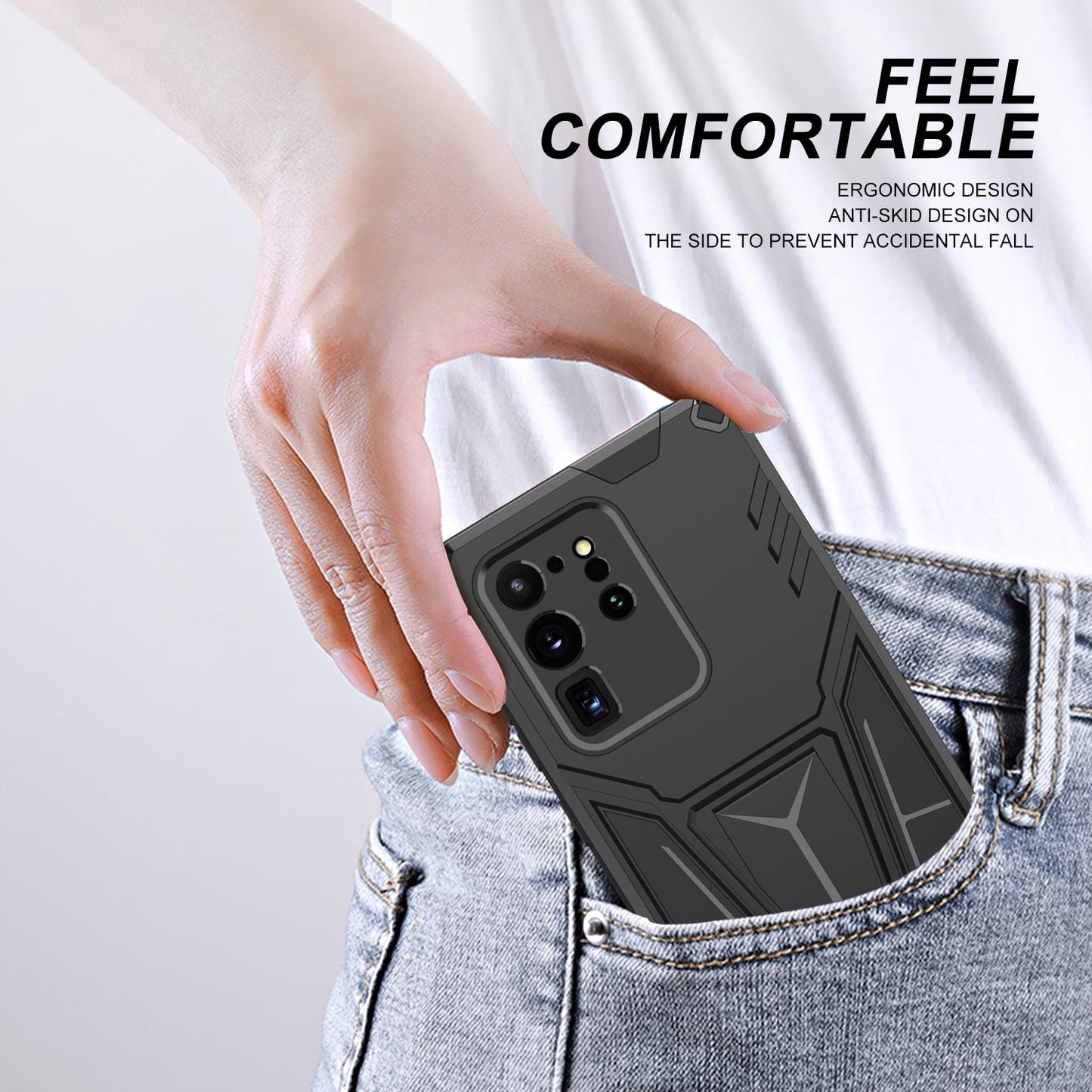 New Extraordinary Armor Bracket Magnetic Phone Case For Samsung S20 Ultra