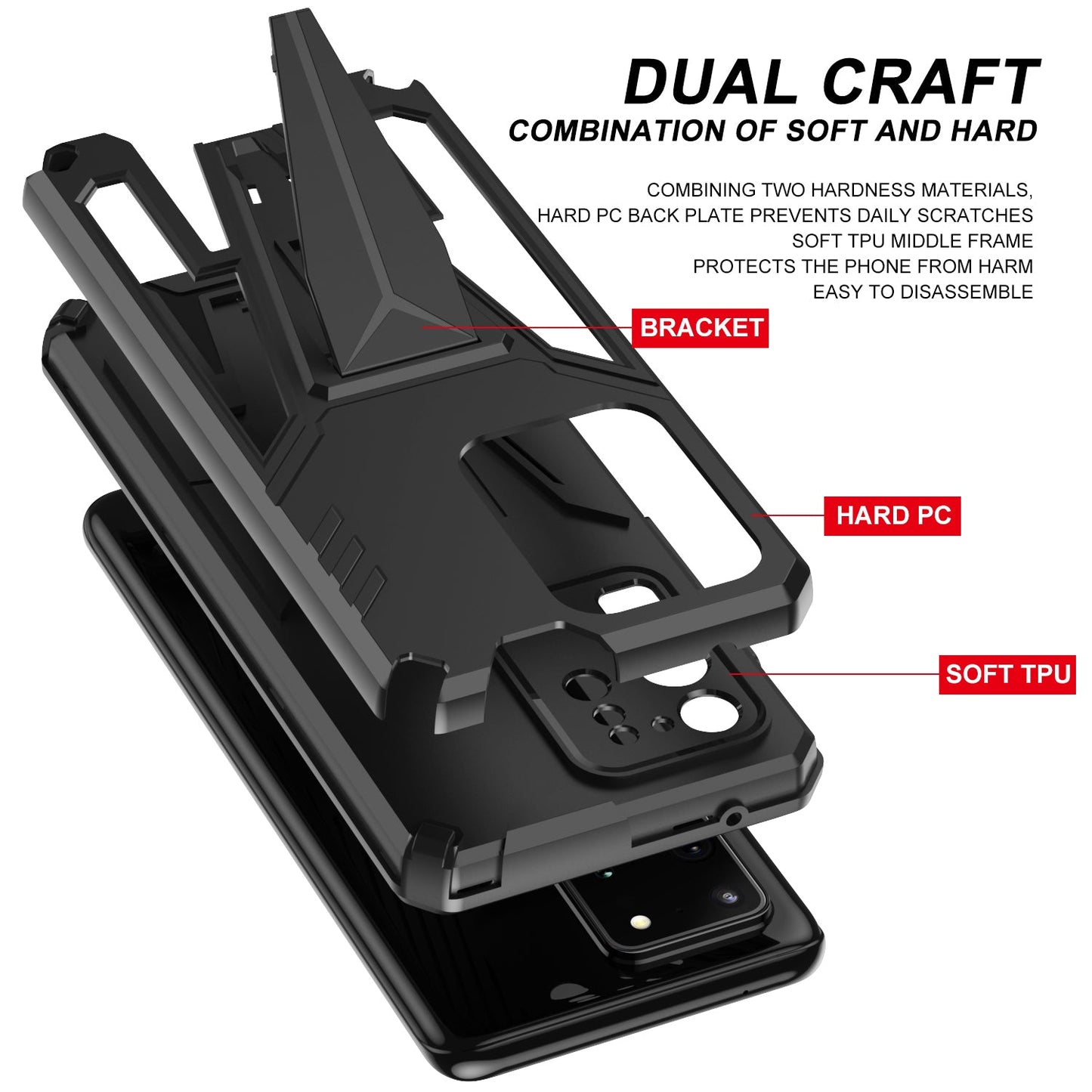 New Extraordinary Armor Bracket Magnetic Phone Case For Samsung S20 Ultra