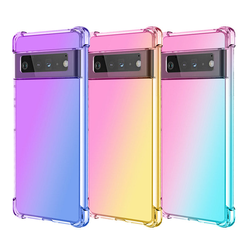 Coque de luxe antichoc en silicone dégradé pour Google Pixel