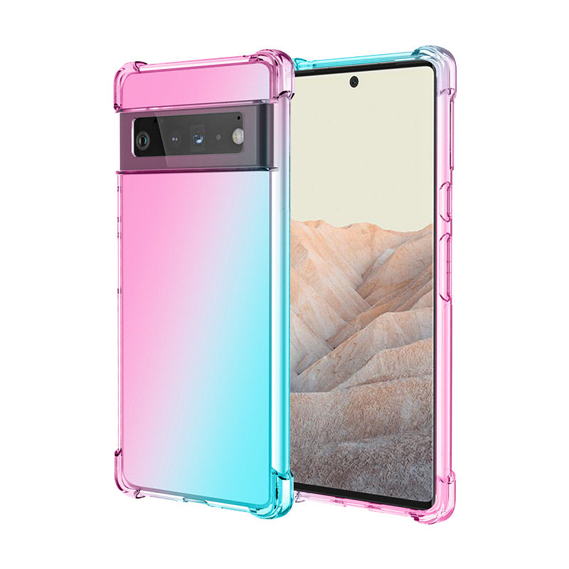Coque de luxe antichoc en silicone dégradé pour Google Pixel