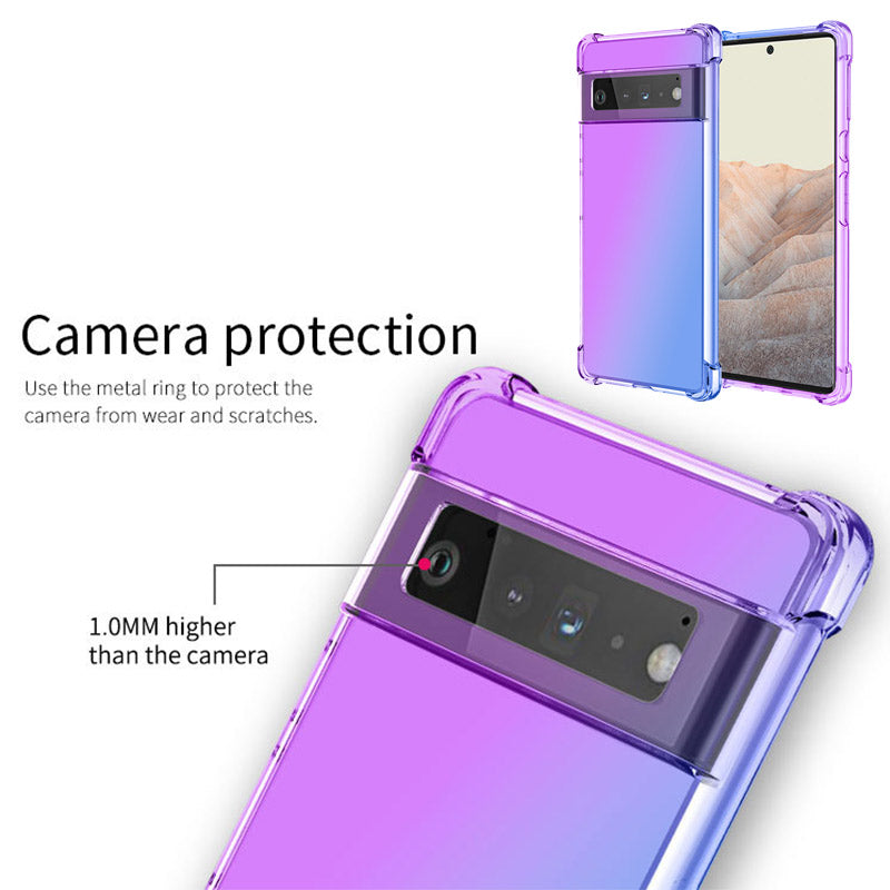 Coque de luxe antichoc en silicone dégradé pour Google Pixel
