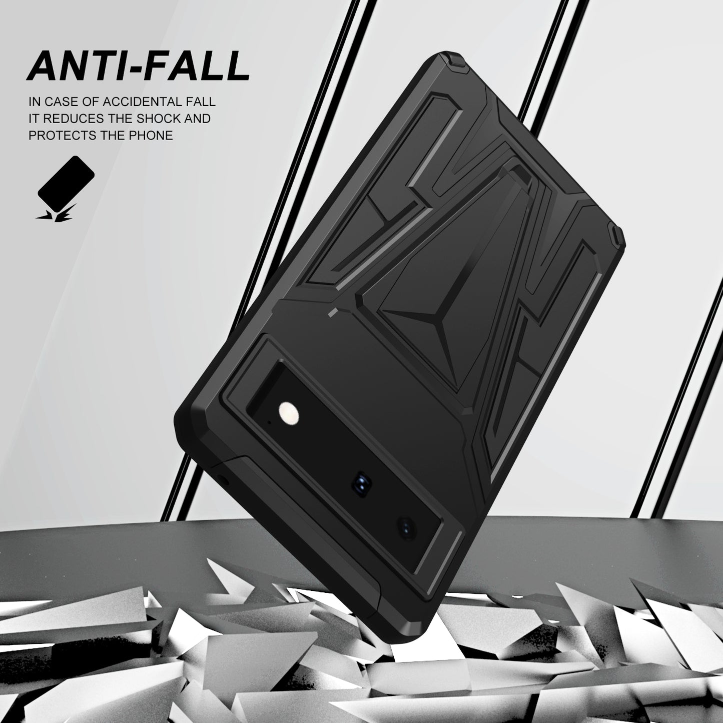 Nouvel étui magnétique avec support d'armure extraordinaire pour Google Pixel 6