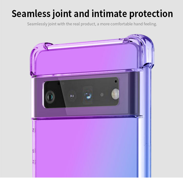 Coque de luxe antichoc en silicone dégradé pour Google Pixel