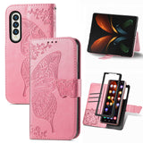 Luxury Embossed Butterfly Leather Wallet Case For Samsung Galaxy Z Fold3 5G