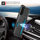 Magnetic Card Slot Anti-drop Phone Case For Samsung
