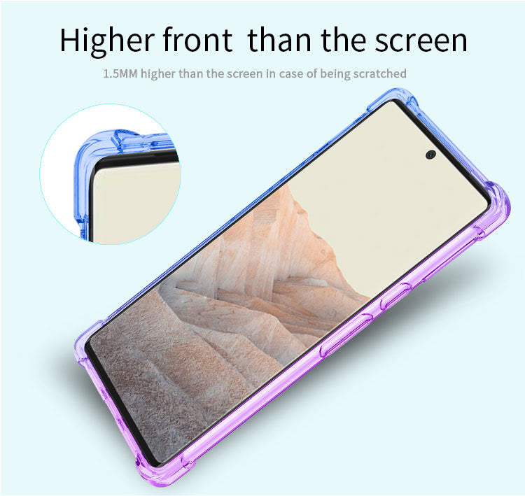 Coque de luxe antichoc en silicone dégradé pour Google Pixel