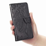 Luxury Embossed Butterfly Leather Wallet Flip Case for LG Stylo 5