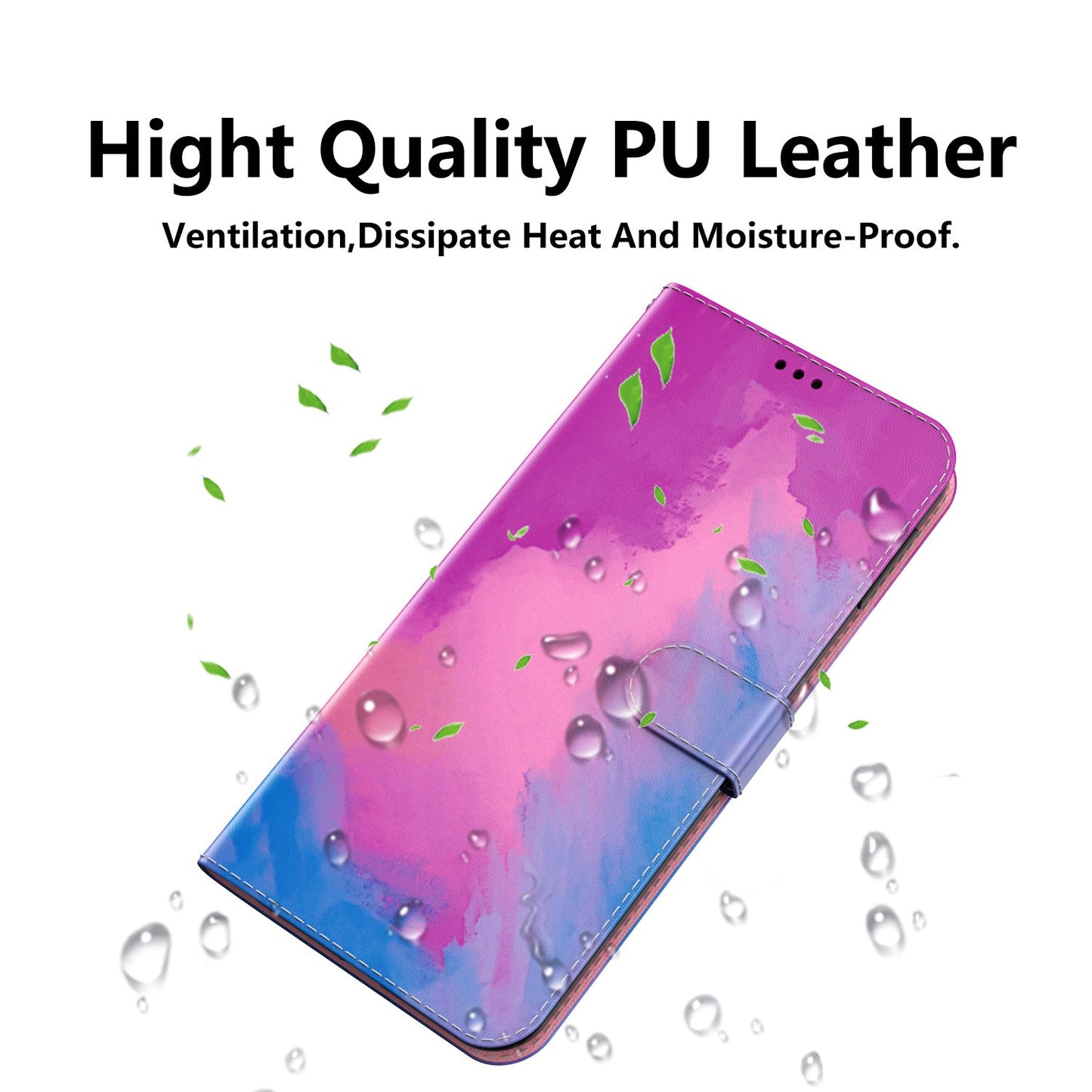 Watercolor Graffiti Flip Wallet Phone Case For Samsung