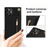 New Crossbody Zipper Wallet Phone Case For iPhone 13 Series