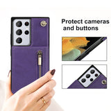 New Crossbody Zipper Wallet Phone Case For Samsung