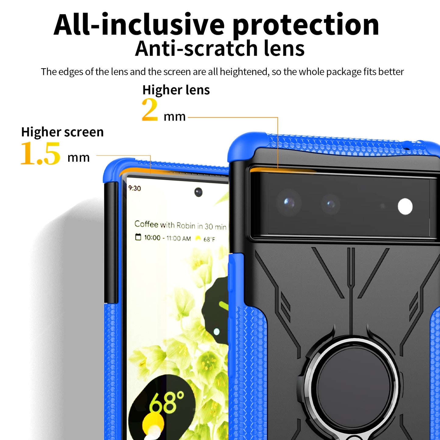 Coque Robot Defender 3 en 1 haute résistance pour Google Pixel 6