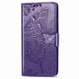Luxury Embossed Butterfly Leather Wallet Flip Case For Samsung