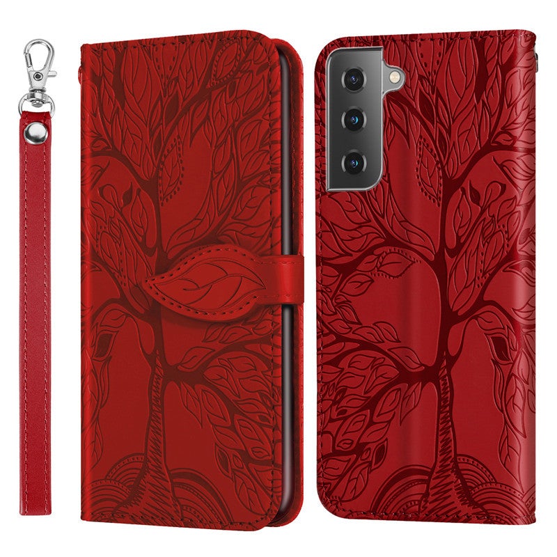 New 3D Embossed Life Tree Wallet Phone Case For Samsung S Series