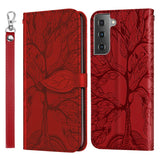 New 3D Embossed Life Tree Wallet Phone Case For Samsung S Series